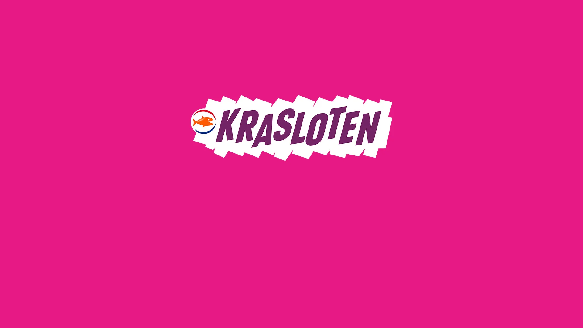 Logo van Krasloten op een fuchsia achtergrond