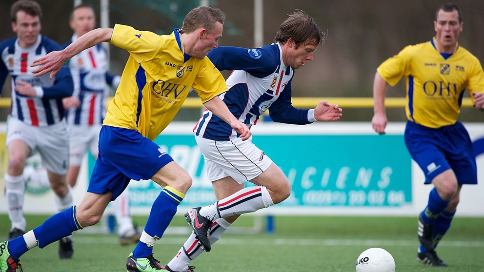 Voetballers in actie