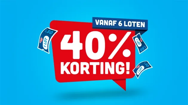 Krijg vanaf 6 Lucky Day loten 40% korting