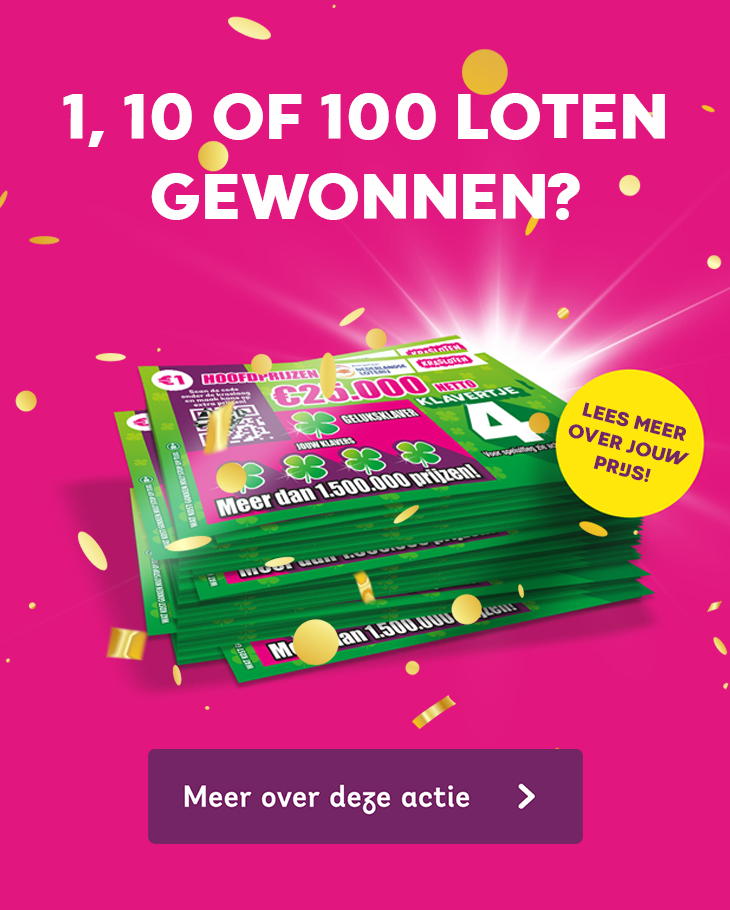 Heb je 1, 10 of 100 Krasloten gewonnen? 